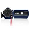 Minolta Camcorder - 4K Ultra HD, 30MP Photos, Night Vision with IR Sensor, 16X Zoom, Anti-Shake, Time Lapse, Face Detection, 3 Touchscreen, HDMI USB Output, 32GB SD Card Included (Blue) view 2