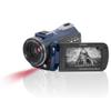 Minolta Camcorder - 4K Ultra HD, 30MP Photos, Night Vision with IR Sensor, 16X Zoom, Anti-Shake, Time Lapse, Face Detection, 3 Touchscreen, HDMI USB Output, 32GB SD Card Included (Blue) view 4