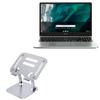 BoxWave Stand and Mount Compatible with Acer Chromebook 315 (CB315-4HT) - Executive VersaView Laptop Stand, Ergonomic Adjustable Viewing Angle Metallic Riser - Metallic Silver view 1