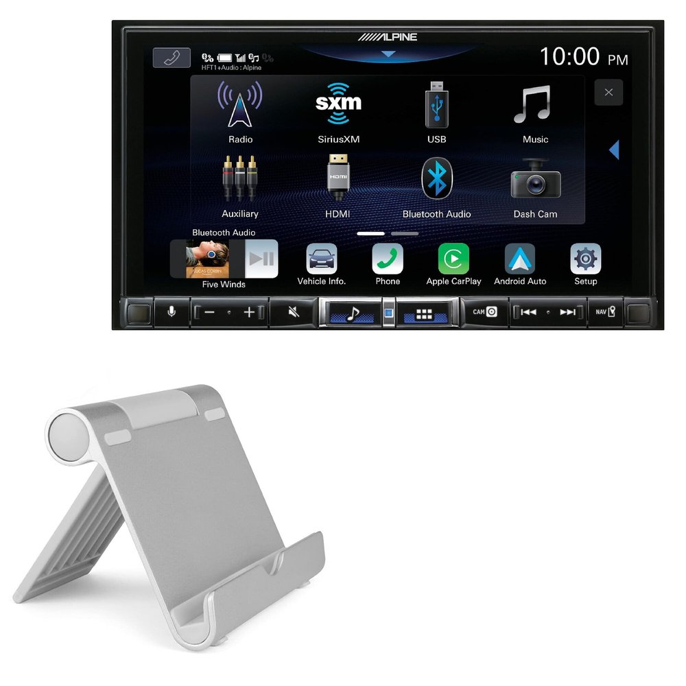 BoxWave Stand and Mount Compatible with Alpine ILX-507 - VersaView Aluminum Stand, Portable, Multi Angle Viewing Sturdy