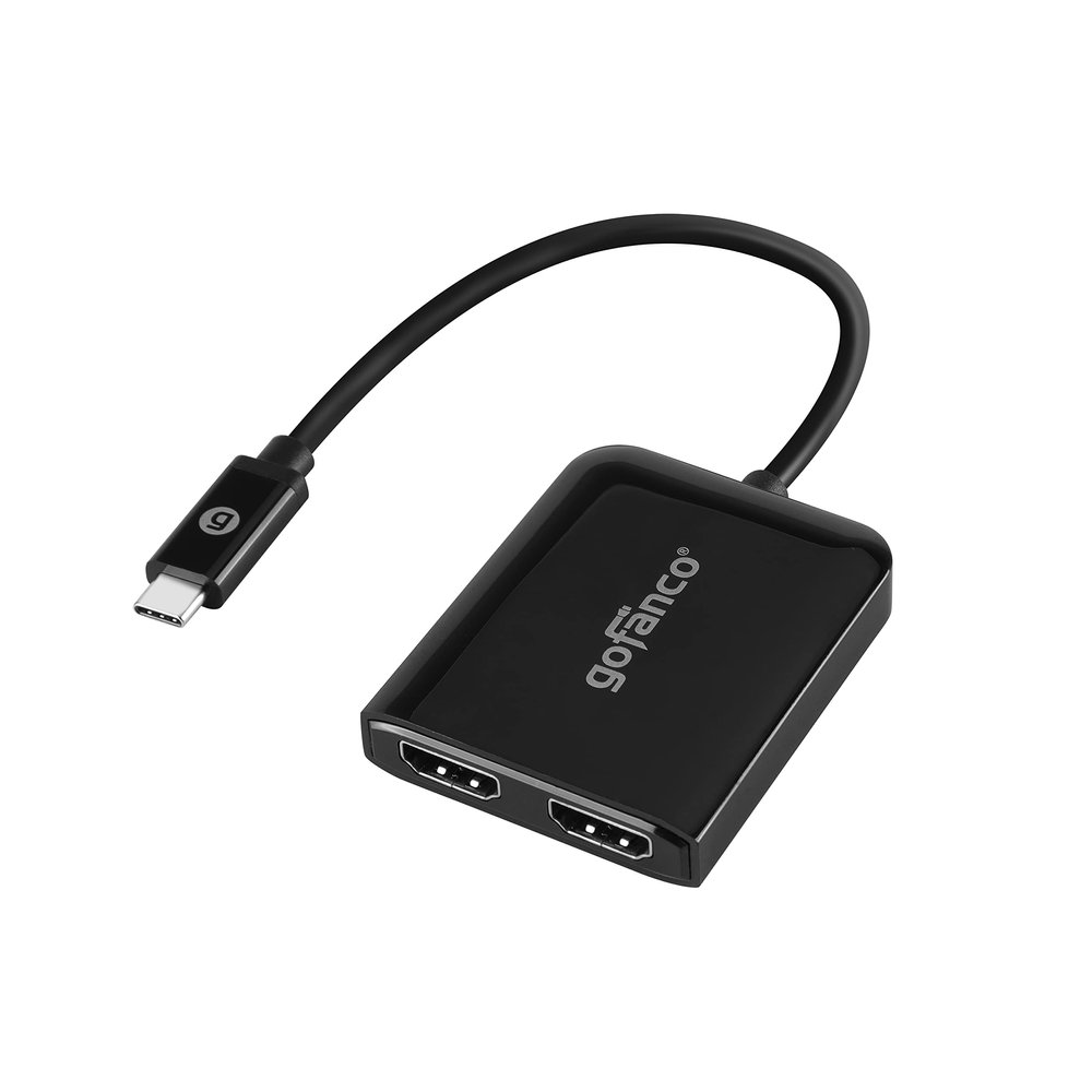gofanco 4K 60Hz USB-C MST Hub with 2 HDMI Displays  USBC to Dual HDMI Displays, Extended Display Mode, Thunderbolt 3 & 4 Compatible, Windows Only, No macOS, DP Alternate Mode (USBCMST2HD-4K60)