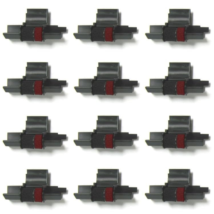 (12 Pack) COMPUMATIC Compatible/Replacement Ink Cartridge for Casio HR-300RC HR-200RC HR-170RC HR-150RC HR-100RC Printing Calculator