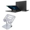 BoxWave Stand and Mount Compatible with Corsair Voyager a1600 - Executive VersaView Laptop Stand, Ergonomic Adjustable Viewing Angle Metallic Riser - Metallic Silver view 1