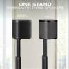 SANUS Adjustable Height Wireless Speaker Stands Designed for Sonos One, One SL, and Play:1 - Tool-Free Adjustment up to 16" and Built-in Cable Management - Black/Single view 3