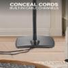 SANUS Adjustable Height Wireless Speaker Stands Designed for Sonos One, One SL, and Play:1 - Tool-Free Adjustment up to 16" and Built-in Cable Management - Black/Single view 4