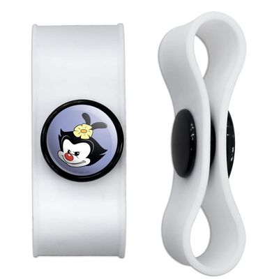 GRAPHICS & MORE Animaniacs Dot Head Headphone Earbud Cord Wrap - Charging Cable Manager - Wire Organizer Set of 2 - White