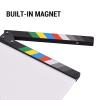 Andoer 30 * 24cm/ 12 * 9in Acrylic Film Clapboard Movie Directors Clapper Board Slate Cut Action Scene Blank Clap Board Dry Erase with Multicolored Sticks view 3