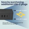 Fohfurniture 5-in-1 Fast Charging, Sliding Desk Clamp Power Strip with 3 AC Outlet Ports, 1 USB-A Port, and 1 USB-C Port and 6ft Cord (Black) view 4