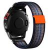 CUZOW Hook Loop Nylon Watch Band Compatible with Fenix 8/8 pro 47mm/ 7/6/ 6 pro/ 5/5 Plus, Quickfit 22mm Rugged Watch Bands for Forerunner 965/745/945/Epix Gen 2/Approach s62/Instinct, Blue/Orange view 1