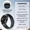 CUZOW Hook Loop Nylon Watch Band Compatible with Fenix 8/8 pro 47mm/ 7/6/ 6 pro/ 5/5 Plus, Quickfit 22mm Rugged Watch Bands for Forerunner 965/745/945/Epix Gen 2/Approach s62/Instinct, Blue/Orange view 2