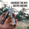 Multitool Plier - 12 In 1 Stainless Steel Pocket Multi Tool With Durable Sheath For Camping, Survival Gear - Safety Locking Camping Accessories With Cutter, Bottle Opener, Screwdriver by Hayvenhurst view 3
