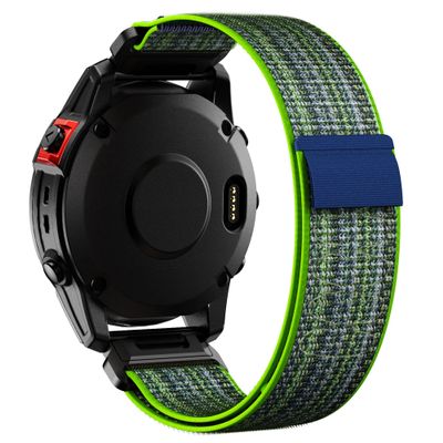 CUZOW Hook Loop Nylon Watch Band Compatible with Fenix 8/8 pro 47mm/ 7/6/ 6 pro/ 5/5 Plus, Quickfit 22mm Rugged Watch Bands for Forerunner 965/745/945/Epix Gen 2/Approach s62/Instinct