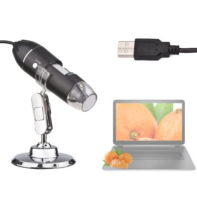 Andoer 1600X USB Portable Mini Electronic Microscope Handheld Digital Magnifier for Laptop Desktop Insect Skin Plant Observation Industrial Testing Circuit Board Detection Knitwear Testing