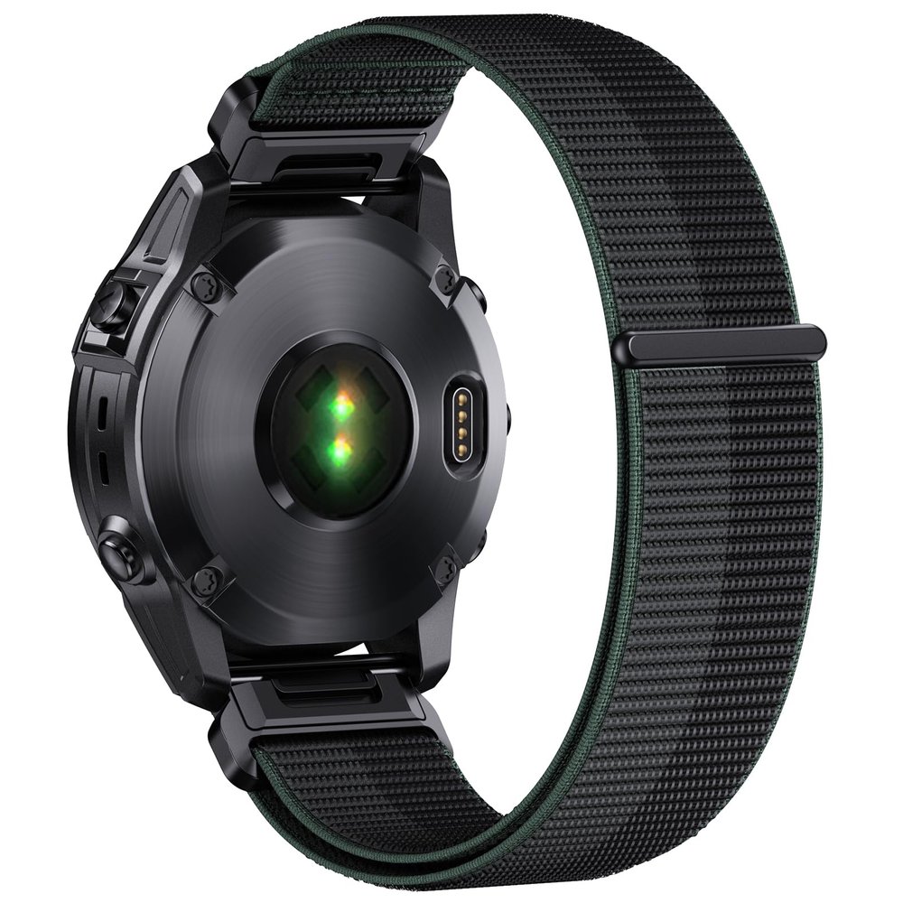 Compatible with Garmin Fenix 8/8 Pro 51mm/Fenix 7X/6X/6X Pro/5X/5X Plus, 26mm Nylon Hook Loop Quick Easy Fit Watch Band Breathable Strap Replacement for Garmin Descent MK1/D2 Delta PX/D2 Charlie