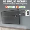 AENTGIU Studeless TV Wall Mount, No Stud Drywall Wall TV Bracket Hanger for 12-55 inch Flat Screen TVs, No Drill tv mounting Bracket, No Anchors, No Damage, 1 Minute Install, All Hardware Included view 2
