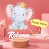 VEELU Child Night Light Panda Personalized Name LED Bedside Lamp Christening Gift for Boy and Girl Birth Baby Room Decoration view 3