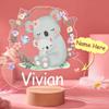 VEELU Child Night Light Panda Personalized Name LED Bedside Lamp Christening Gift for Boy and Girl Birth Baby Room Decoration view 3