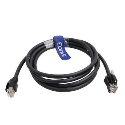 Eonvic Gigabit Ethernet Cable RJ45 Angled with Thumbscrew Locking for Industrial CCD Camera (8M)