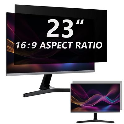 23 Inch Privacy Screen Filter Compatible with 16:9 Widescreen Display - Monitor, Desktop PC, Computer, Anti Spy/Easy Installation/Anti Glare/Blocking Blue Light