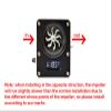 Computer Water Cooling wdxs-t4 Temperature Display Flowmeter VA LCD Screen 0.5 s Frash with Fan Black view 3