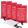 Fire Blanket for Home Emergency Survival  Fiberglass Suspend Fire Flames Suspension Blankets for Home and Kitchen School Grill Garage House Warehouse Safety (4pcs-FireBlankets) view 1