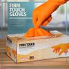 Glove Station Nitrile Disposable Gloves - Powder-Free, Latex-Free, Textured Grip, Food Grade Rated Household Gloves - Ideal for Cleaning, Cooking Use -Orange - 5MIL - XL (100 Count) view 2