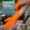 Glove Station Nitrile Disposable Gloves - Powder-Free, Latex-Free, Textured Grip, Food Grade Rated Household Gloves - Ideal for Cleaning, Cooking Use -Orange - 5MIL - XL (100 Count) view 4