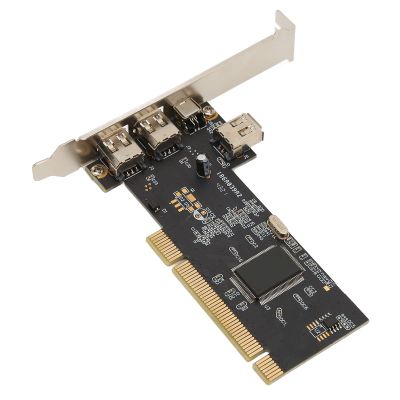 1394 Firewire Card, PCI 3 Ports Expansion Card, with 1 Lane PCI Express with 2.5GB/s Full Duplex Channel, for Desktop PC and DV Connection Application