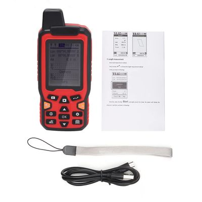 Handheld GPS Area Meter with 2.4 Inch LCD Display Real Time Land Measurement Tool for Surveying Farm Land Lawn Garden and Distance