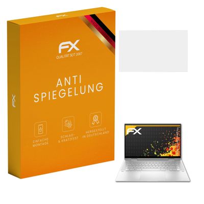atFoliX Screen Protector compatible with HP Envy x360 15-ES0276ng Screen Protection Film, anti-reflective and shock-absorbing FX Protector Film (2X)
