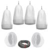 Pure Resonance Audio PD6W 6.5" Weather-Resistant Pendant Speakers with Installation Wire - (6 Speakers, White) view 1