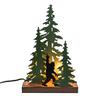 Zeckos Rude Bigfoot Accent Lamp, 12 Inch Rustic Metal Forest Scene view 1