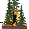 Zeckos Rude Bigfoot Accent Lamp, 12 Inch Rustic Metal Forest Scene view 2