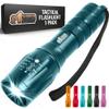 GORILLA GRIP Powerful LED Tactical Flashlight, 750 FT High Lumens 5 Adjustable Modes, Water Resistant, Ultra Bright Zoom Flashlights, Small Mini Flash Light, Camping, Night Dog Walking, Teal Blue view 1