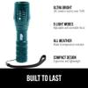 GORILLA GRIP Powerful LED Tactical Flashlight, 750 FT High Lumens 5 Adjustable Modes, Water Resistant, Ultra Bright Zoom Flashlights, Small Mini Flash Light, Camping, Night Dog Walking, Teal Blue view 2