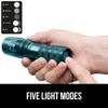 GORILLA GRIP Powerful LED Tactical Flashlight, 750 FT High Lumens 5 Adjustable Modes, Water Resistant, Ultra Bright Zoom Flashlights, Small Mini Flash Light, Camping, Night Dog Walking, Teal Blue view 4
