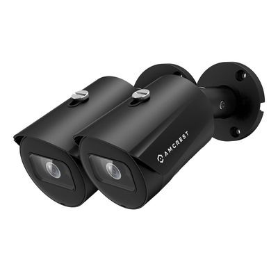 Amcrest 2-Pack UltraHD 5MP Outdoor POE Camera 2592 x 1944p Bullet IP Security Camera, Outdoor IP67 Waterproof, 103 FOV, 2.8mm Lens, 98.4ft Night Vision, 5-Megapixel, IP5M-B1186EB-28MM (Black)