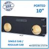 10" Dual Ported Vented Sub Box Subwoofer Enclosure Single Cab Trucks Speaker Box view 2
