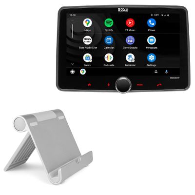 BoxWave Stand and Mount Compatible with BOSS Audio BE8ACP - VersaView Aluminum Stand, Portable, Multi Angle Viewing Sturdy