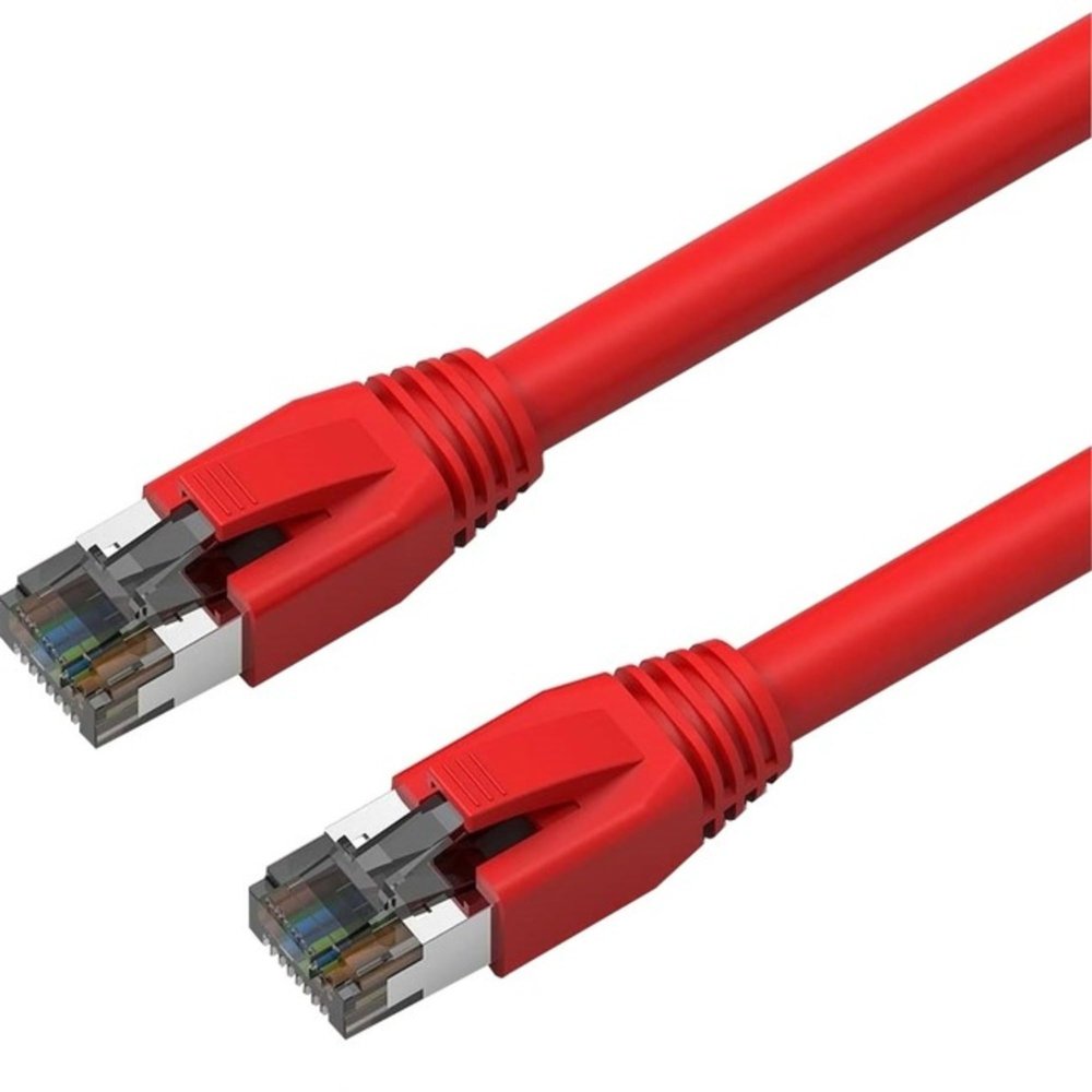 Axiom Memory - C8SBSFTP-R50-AX 50FT CAT8 2000mhz S/FTP Shielded Patch Cable Snagless Boot (Red) - 50 ft Category