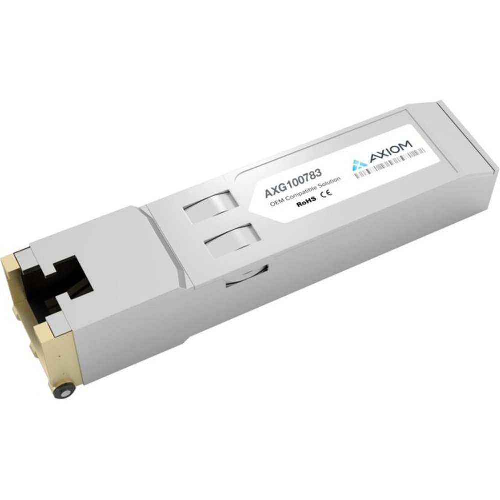 Axiom Memory - AXG100783 - Axiom 10GBASE-T SFP+ Transceiver for Juniper - JNP-SFPP-10GE-T - TAA Compliant - For Optical Network, Data Networking - 1 x 10GBase-T Network - Optical Fiber10 Gigabit
