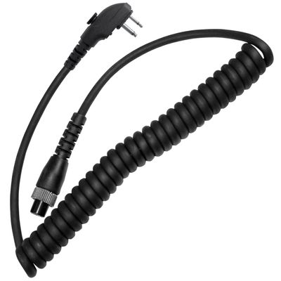 Pryme MC-1500-H3 Replacement Cable for SPM-1500 and T-Series, Compatible with Hytera HYT 2-Pin with Mounting Screw BD502i BD552i BD612i PD402i PD482i PD502i PD562i TC508