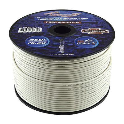 Audiopipe Marine Grade Speaker Cable Tinned OFC Copper Duplex / 2 Conductors (12 AWG 250 Feet)