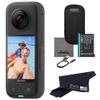 insta360 X3 360 Degree Waterproof Action Camera, 5.7K 360, Stabilization, Touch Screen, AI Editing, Live Streaming, Webcam, Voice Control, Black view 1
