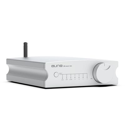 aune X8 18th Anniversary Edition-BT DAC/Hi-Res 768k/32bit DSD512/Op-Amp Replaceable, FPGA, USB/Coax/Opt, Bluetooth5.1 aptX-HD LDAC/RCA Preamp&Line Out/TRS Out (Silver - Bluetooth Version)