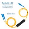GwliUni 4PCS Fiber Optic Cable Splitter with 1 to 2 Distribution Channel 50:50 Ratio Wiring Coupler for GPON,FTTH,CATV System (SC-UPC 1 to 2) view 2