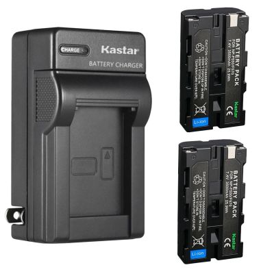 Kastar 2-Pack NP-F580 Battery 3500mAh and AC Wall Charger Replacement for Blackmagic Design Video Recording Monitor, FEELWORLD On-Camera Monitor, ANDYCINEI On-Camera Monitor, Lilliput Field Monitor