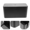 Zerodeko 2pcs Box Plastic Organizer for Desk Black for Hiding Cords Adapters Keeps Your Space Tidy and Safe for Boys and Girls Pets view 3