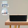 Box Black Socket Strips, Wire Cable Plastic Size Plug, Tv Storage and Case Hotel Abs Hub Computer Desk Large Safe Protector Outlet Hider Holder Cases Power Management view 3