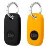 Silicone Case for Tile Pro 2022 with Keychain, 2 Pack Anti-Scratch Protective Cover with Carabiner (Black/Orange) view 1